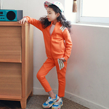 2016韩版女童秋季运动套装时尚长袖外套+休闲长裤韩国儿童两件套
