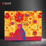 魔手丹青DIY数字油画客厅卧室风景抽象花卉欧式现代大幅玄关手绘