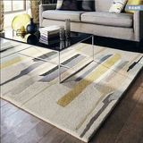 欧式简约抽象条纹客厅沙发茶几地毯现代宜家卧室床边地毯满铺定制
