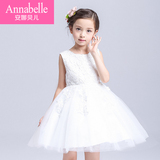 儿童礼服公主裙夏季短款白色婚纱演出表演连衣裙花童礼服女蓬蓬裙