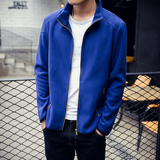 欧以纯男男士卫衣2015秋季新款韩版休闲简约纯色长袖夹克外套男装