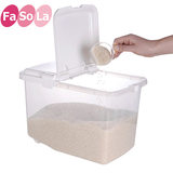 日本10kg密封塑料装米桶储米箱放粮食大米罐收纳盒防虫米缸盛米盒