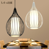 餐厅灯吊灯饭厅灯具现代简约LED单头餐桌1个创意个性铁艺过道中式