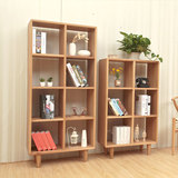 原木宜家日式全实木书架白橡木书房家具组合书柜环保展示柜置物架