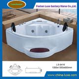 三角浴缸亚克力扇形浴缸双人单人1.35x1.35米家用浴盆带脚踏板