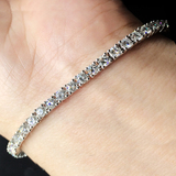 18k白金钻石手链 天然南非钻石 豪华群镶 女款手链生日情人节礼物