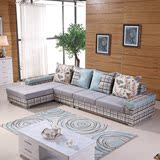 布艺沙发小户型组合现代简约可拆洗新款灰色沙发客厅转角L型沙发