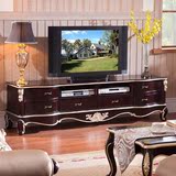 欧式电视柜 新古典客厅卧室电视机柜 实木家具美式地柜视听柜现货