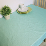 绿纯色桌布简约现代餐桌布清新布艺台布长方形盖布时尚特价防尘布
