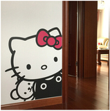 hello kitty墙贴KT凯蒂猫 卡通可爱儿童房女孩卧室贴纸窗贴门贴画
