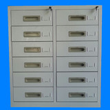 12抽文件柜铁皮抽屉式A4资料票据矮柜分类储物柜收纳柜带锁工具柜