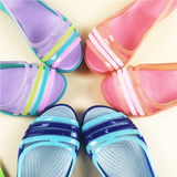 2016夏季新款凉拖 平底多色舒适休闲塑料凉鞋 女 夏 沙滩鞋洞洞鞋