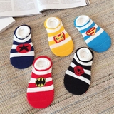 2016夏季韩版儿童船袜2-3-5岁男女宝宝浅口袜条纹地板袜纯棉童袜