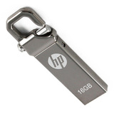 HP惠普16gu盘 不锈钢刻字车载u盘16g钥匙扣金属防水定制优盘v250w