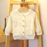 童装毛衣女童韩国风针织开衫宝宝长袖毛衣线衣外套开衫1-2岁外套