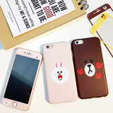 韩国小熊iphone6手机壳可爱小兔子苹果6plus保护套小黄鸭6s硅胶软