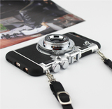 OPPOr9plus相机手机壳挂绳脖R9t复古照相机保护套防摔硅胶套潮女