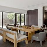 实木餐桌饭桌咖啡厅桌椅组合原木美式复古长方形办公桌洽谈桌长桌