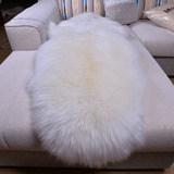 宜家澳洲纯羊毛地毯客厅卧室地毯整张羊皮床边毯沙发垫飘窗垫定制
