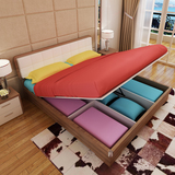 现代板式床 气动储物高箱床简约双人床1.5米/1.8米收纳地暖床家具