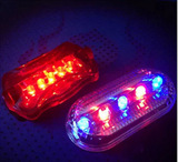 装电池LED肩灯 单排双排充电肩灯 救生灯 肩夹式 红蓝爆闪尾灯