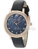 美国代购 kate spade new york  KSW1051黑色真皮水钻女士手表