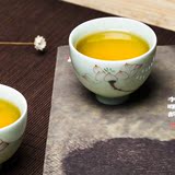 龙泉青瓷手绘茶杯品茗杯 陶瓷功夫整套茶具手工喝茶主个人小杯子