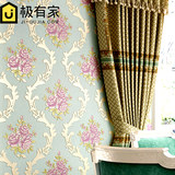 田园壁纸韩式清新3d花卉欧式风格客厅卧室电视背景温馨无纺布墙纸