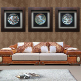陶瓷画新中式装饰画客厅立体挂画高档壁画中国风明清沙发背景墙画