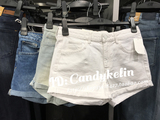 HM H＆M女装香港代购专柜正品夏季白色深色做旧水洗卷边牛仔短裤