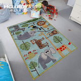 麦克罗伊定制进口羊毛地毯 儿童房男孩房动物王国 卧室满铺地毯