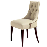 欧式新古典椅子布艺餐椅酒店KTV休闲椅子实木家具现代新中式餐椅