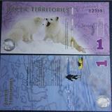 美洲 【北极】全新UNC 北极 1元 豹子号:555 塑料钞 外国钱币