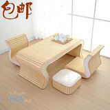 竹编藤椅三件套阳台桌椅户外休闲桌椅子茶几组合五件套咖啡桌特价