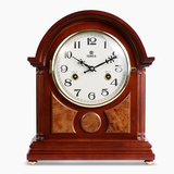 霸王机械座钟 客厅实木机械打点报时个性复古创意红木台钟时钟表