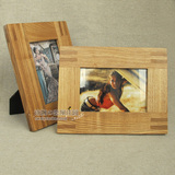 包邮7寸8寸水曲柳实木相框摆台欧式原木色创意相架组合照片挂墙