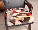 纯羊毛椅子垫餐椅垫子办公老板藤椅坐垫冬季可爱毛绒加厚座垫圆垫