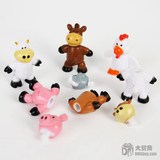 宝宝儿童玩具 农场动物公仔 塑料玩偶 组合套 6个AP07702 0.05
