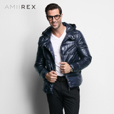 正品AMII REX常规连帽修身冬装外穿外套青年保暖男羽绒服81380013
