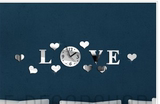 个性LOVE创意家居挂钟 客厅 镜面创意个性简约钟表亚克力墙贴钟