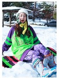 韩国代购-2014新款 我们爱滑雪必备卫衣帽衫情侣男女滑雪服