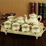 友来福 欧式咖啡杯套装 陶瓷下午茶茶具创意礼品英式咖啡具礼盒装