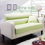 韩式双人小沙发时尚小户型皮艺沙发 宜家卧室两人沙发 新款特价