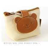 [现货] 韩国代购 进口正品Pinkfoot 可爱小熊熊 皮质零钱包硬币包