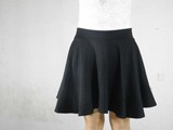 夏季新品女式半身短裙 黑色百褶高腰针织蓬蓬裙子 跑江湖暴利产品