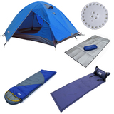 戈尔牧图森 户外帐篷睡袋充气防潮垫双人双层 铝杆套餐套装