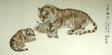 名人名家吕维超四尺动物老虎工笔国画字画书画手绘真迹装饰