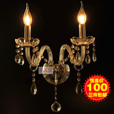 简约现代欧式K9水晶蜡烛壁灯 客厅/卧室/餐厅床头中式灯饰灯具