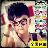 儿童眼镜小黑色框潮韩国时尚女童眼镜架无镜片男宝宝小孩米钉