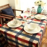 宜家zakka格子家用全棉帆布餐厅咖啡厅桌布茶几布盖布窗帘可订做
